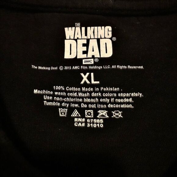 AMC The Walking Dead Sleeveless Black Skull Zombie T-Shirt Men’s XL Darrell Rick - Picture 6 of 6